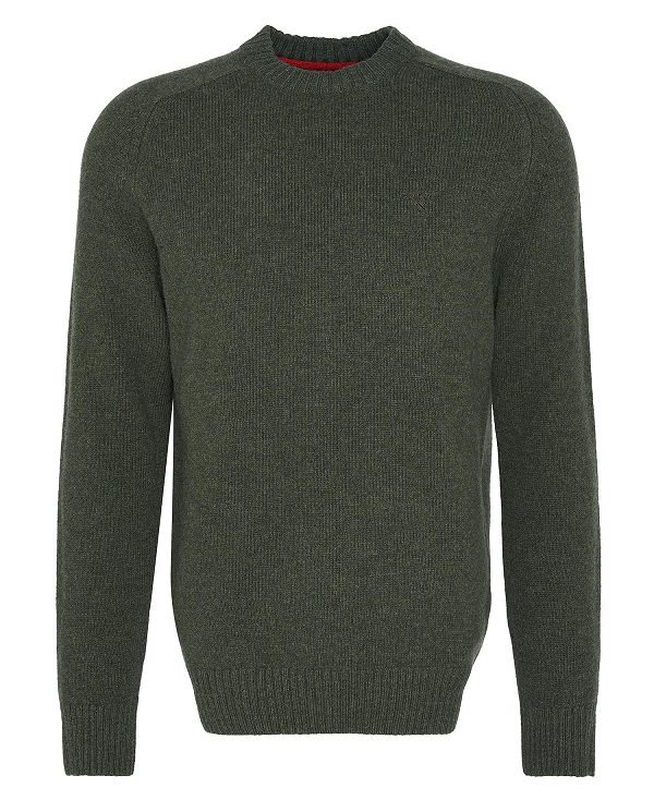 Barbour Grangetown Crew Neck Jumper πρασινο | BABO88641