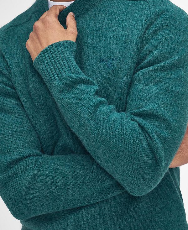 Barbour Grangetown Crew Neck Jumper πρασινο | BABO88645