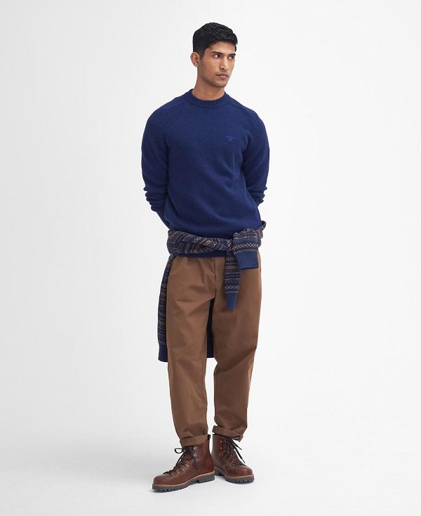 Barbour Grangetown Crew Neck Jumper μπλε | BABO88647
