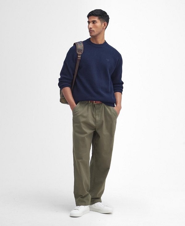 Barbour Grangetown Crew Neck Jumper σκουρο μπλε | BABO88643