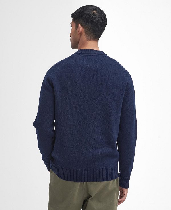 Barbour Grangetown Crew Neck Jumper σκουρο μπλε | BABO88643