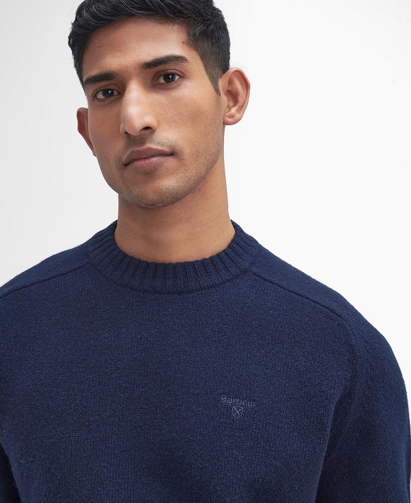Barbour Grangetown Crew Neck Jumper σκουρο μπλε | BABO88643