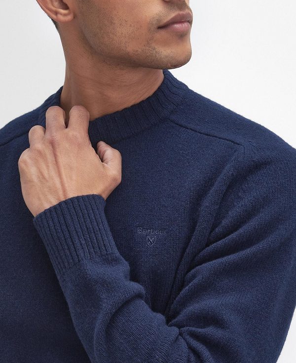 Barbour Grangetown Crew Neck Jumper σκουρο μπλε | BABO88643