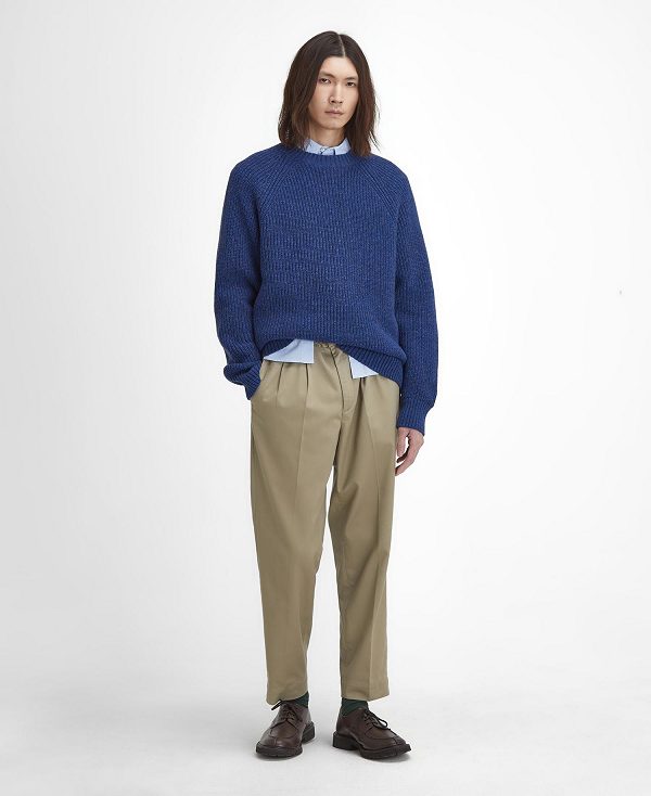 Barbour Griffiths Crew Neck Jumper σκουρο μπλε | BABO88686