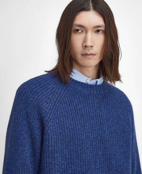 Barbour Griffiths Crew Neck Jumper σκουρο μπλε | BABO88686