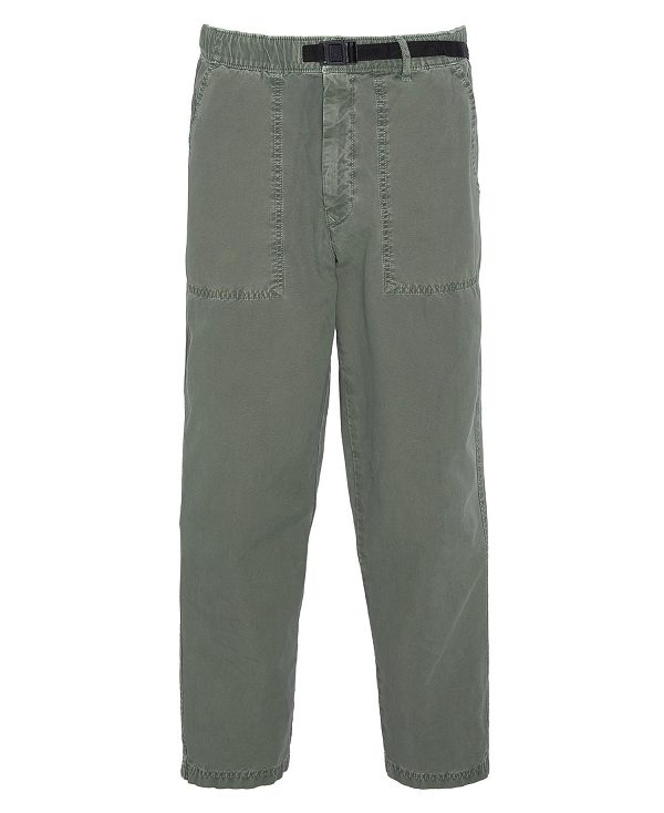 Barbour Grindle Straight-leg Trousers πρασινο | BABO88785