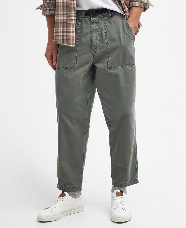 Barbour Grindle Straight-leg Trousers πρασινο | BABO88785