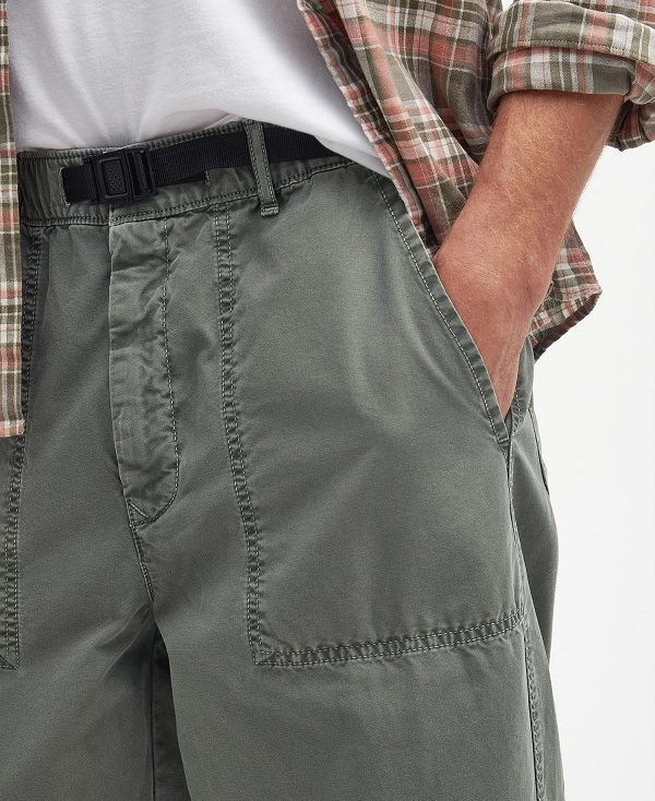 Barbour Grindle Straight-leg Trousers πρασινο | BABO88785