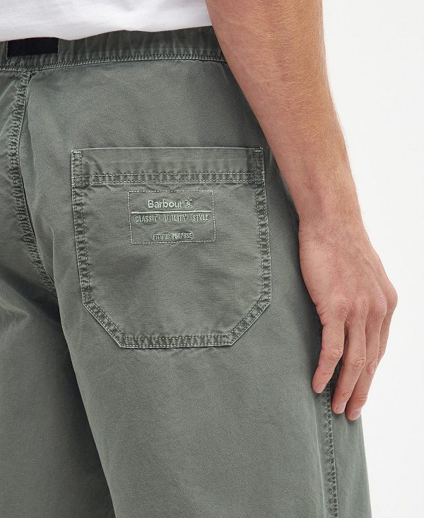 Barbour Grindle Straight-leg Trousers πρασινο | BABO88785