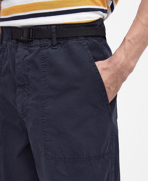 Barbour Grindle Straight-leg Trousers σκουρο μπλε | BABO88764