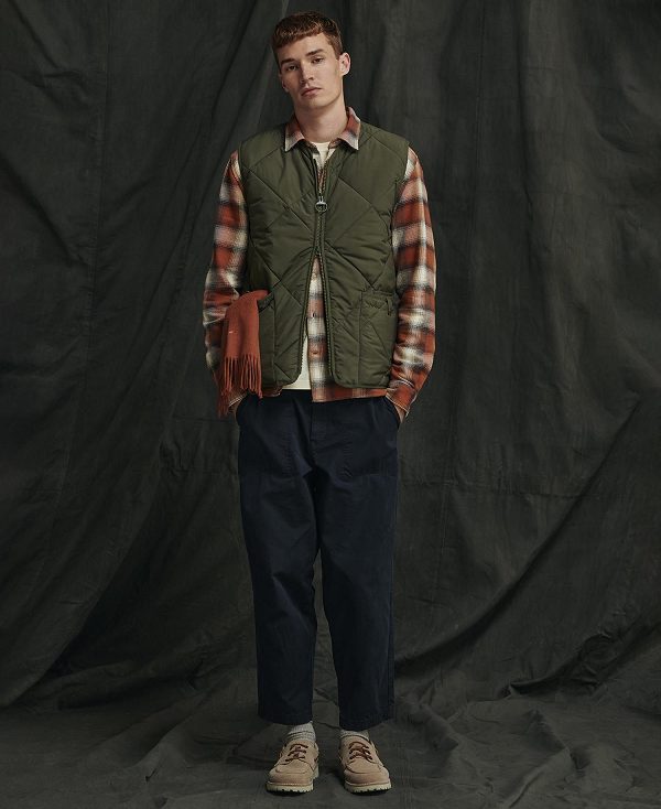 Barbour Grindle Straight-leg Trousers σκουρο μπλε | BABO88764
