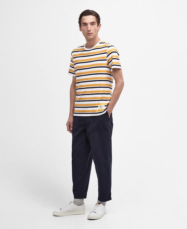 Barbour Grindle Straight-leg Trousers σκουρο μπλε | BABO88764