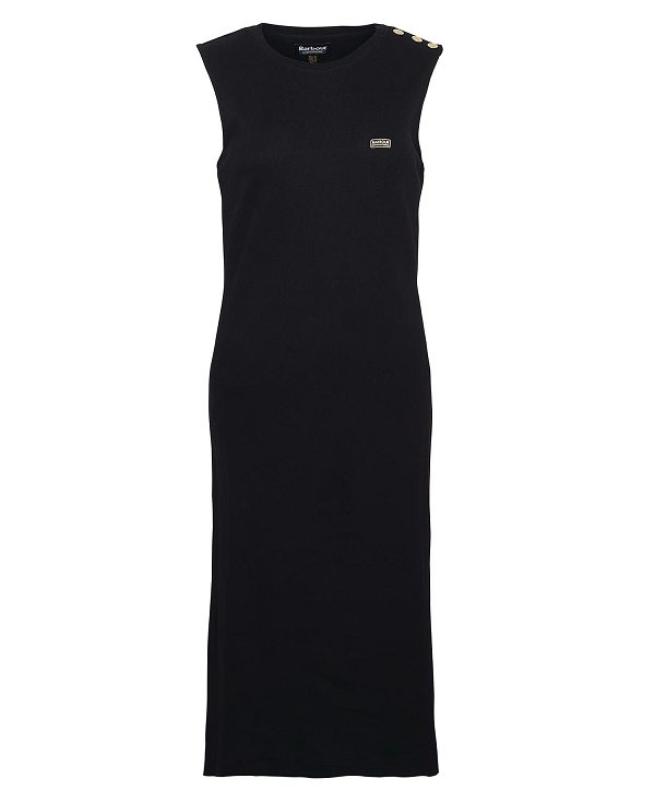 Barbour Hadfield Midi Dress μαυρα | BABO89600
