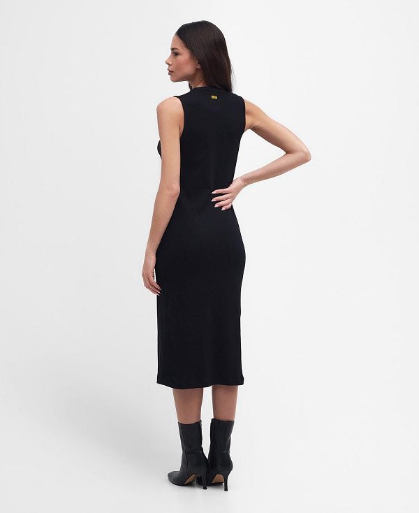 Barbour Hadfield Midi Dress μαυρα | BABO89600