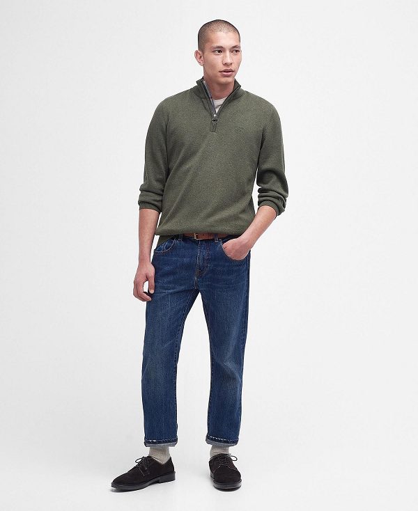 Barbour Half-zip Jumper πρασινο | BABO88592