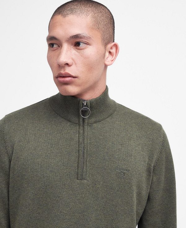 Barbour Half-zip Jumper πρασινο | BABO88592