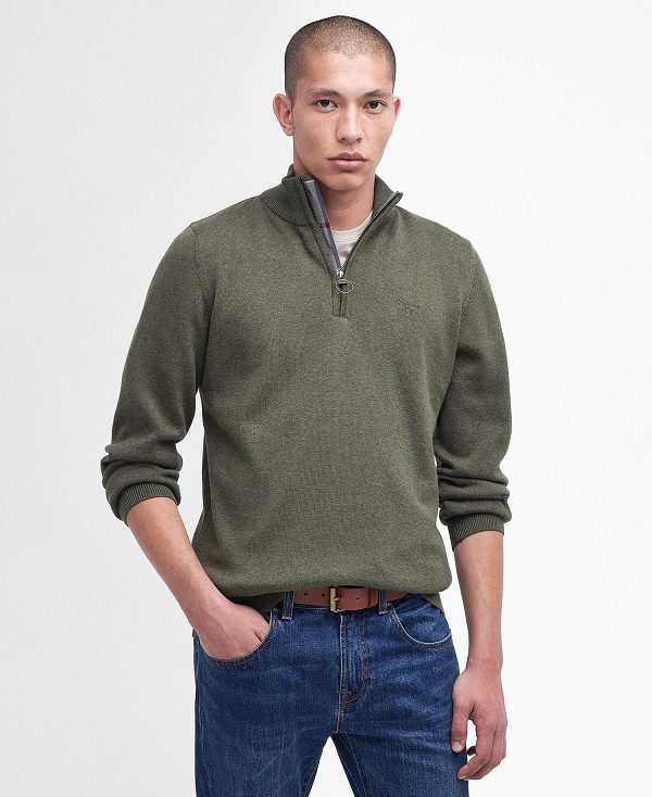 Barbour Half-zip Jumper πρασινο | BABO88592