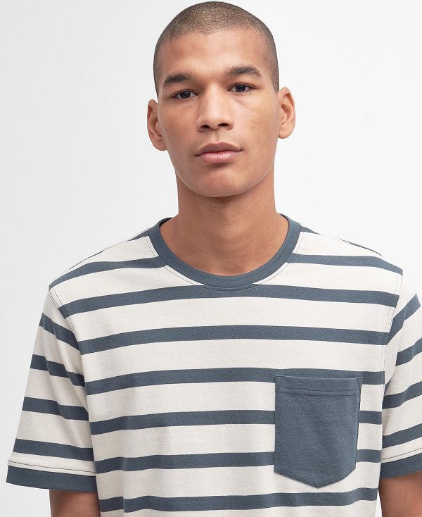 Barbour Handale Striped T-shirt μπλε | BABO88360