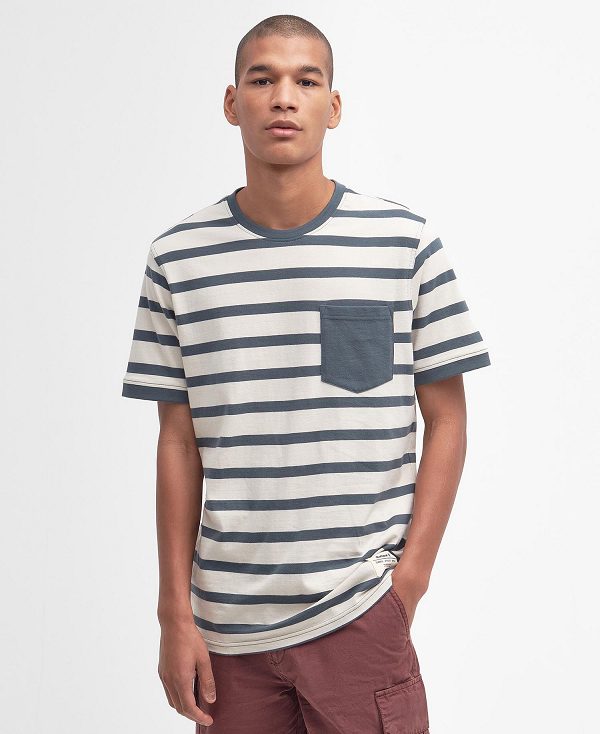 Barbour Handale Striped T-shirt μπλε | BABO88360