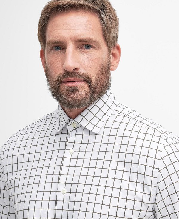 Barbour Hanstead Country Active Long-sleeved Shirt Ελιά | BABO87643