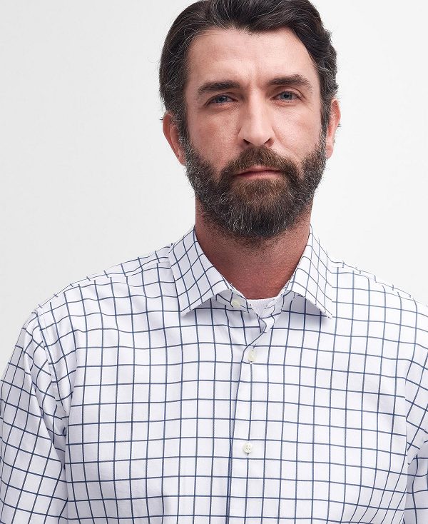 Barbour Hanstead Country Active Long-sleeved Shirt μπλε | BABO87886