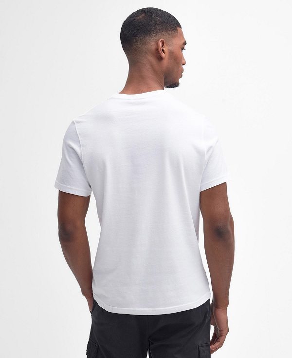 Barbour Hardy Graphic T-shirt ασπρα | BABO88335