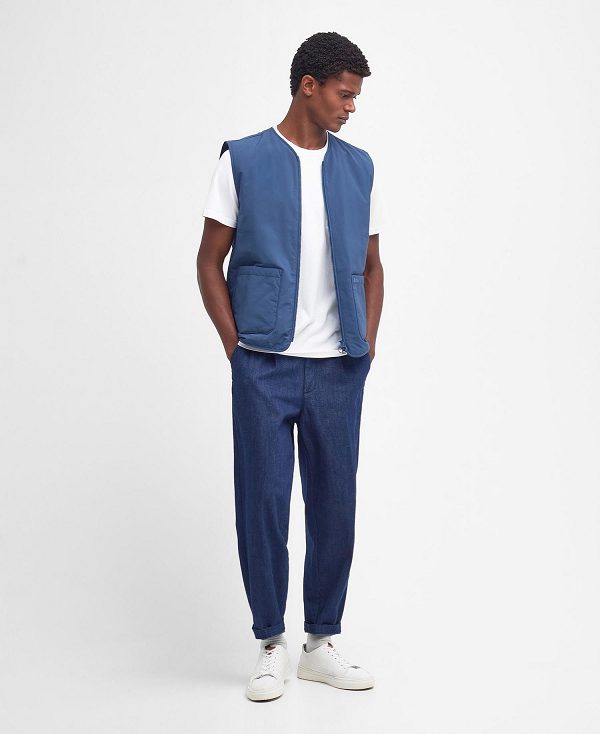 Barbour Harpen Padded Gilet μπλε | BABO87559