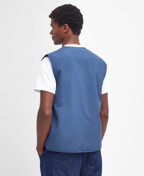 Barbour Harpen Padded Gilet μπλε | BABO87559