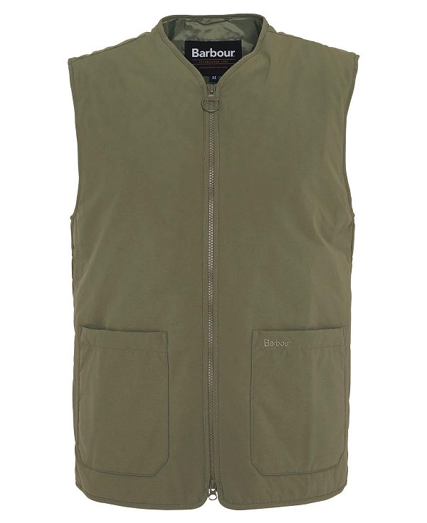 Barbour Harpen Padded Gilet Ελιά | BABO87561