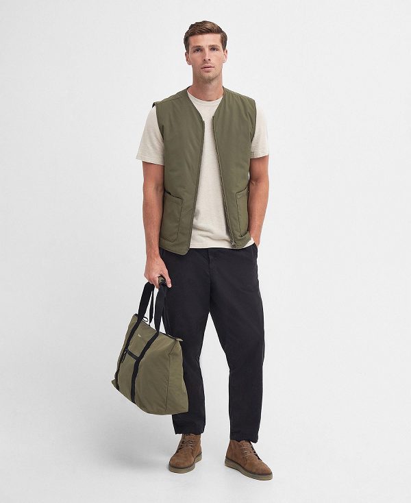Barbour Harpen Padded Gilet Ελιά | BABO87561