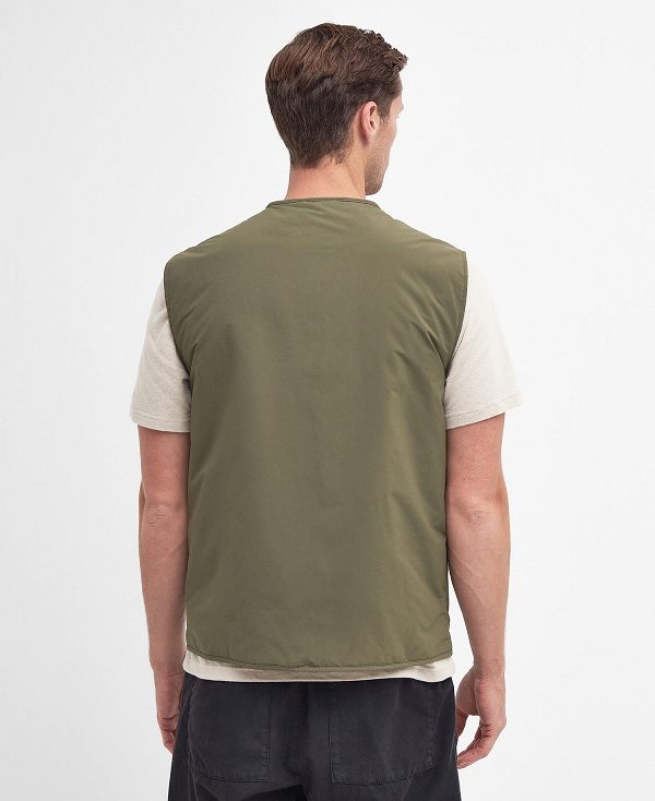 Barbour Harpen Padded Gilet Ελιά | BABO87561