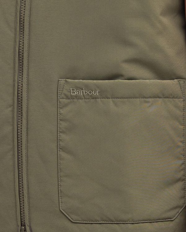 Barbour Harpen Padded Gilet Ελιά | BABO87561