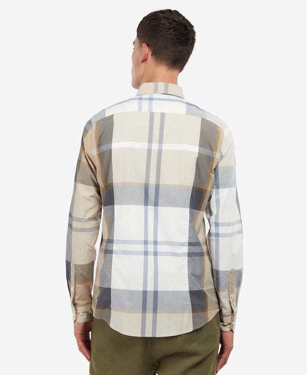 Barbour Harris Tailored Long-sleeved Shirt μπλε | BABO87621