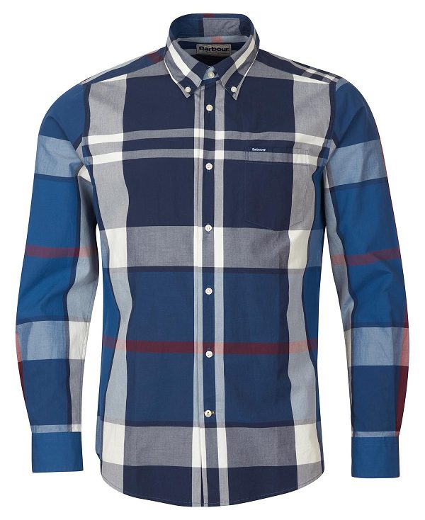 Barbour Harris Tailored Long-sleeved Shirt σκουρο μπλε | BABO87627