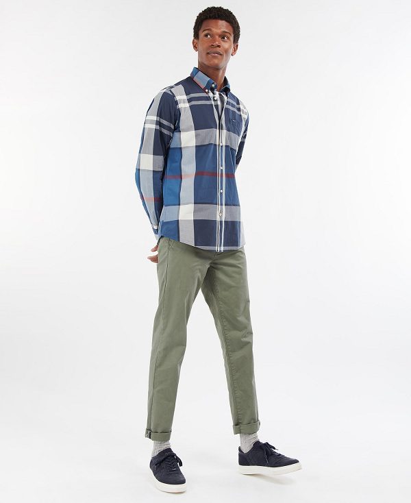 Barbour Harris Tailored Long-sleeved Shirt σκουρο μπλε | BABO87627