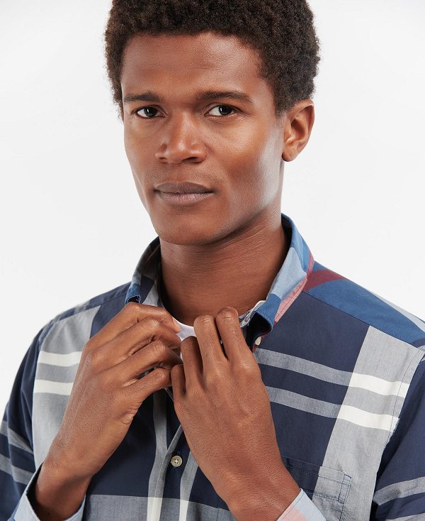Barbour Harris Tailored Long-sleeved Shirt σκουρο μπλε | BABO87627