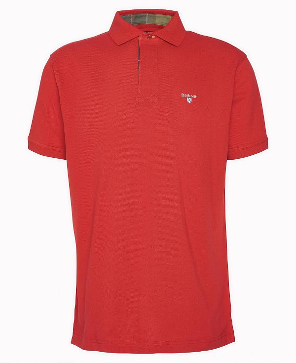 Barbour Hart Polo Shirt κοκκινα | BABO88146