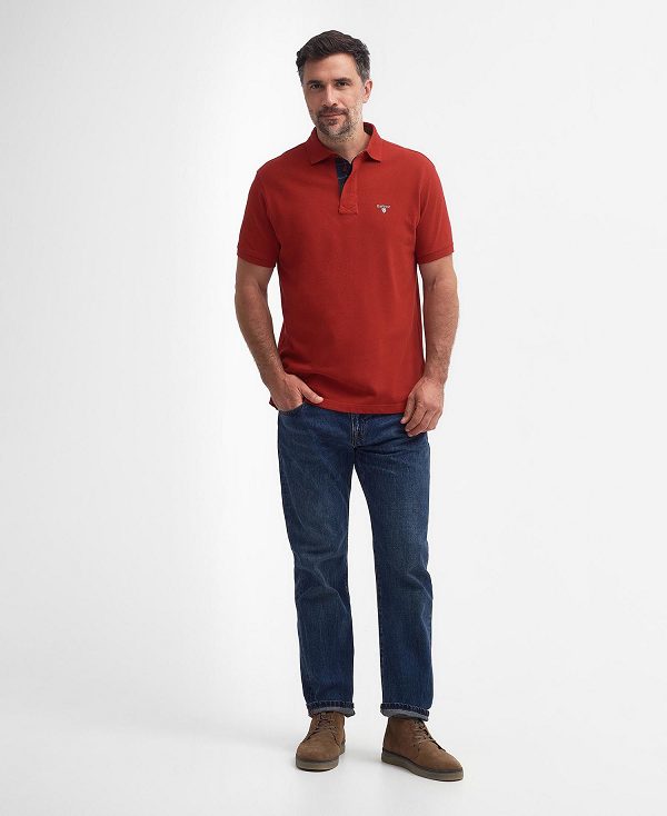 Barbour Hart Polo Shirt κοκκινα | BABO88146