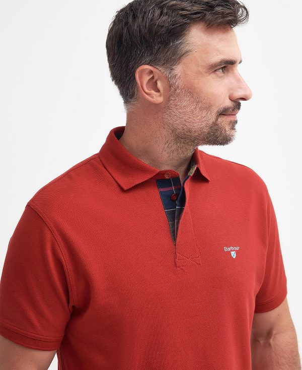 Barbour Hart Polo Shirt κοκκινα | BABO88146