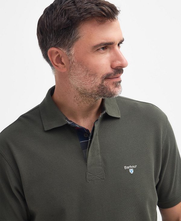Barbour Hart Polo Shirt σκούρο Ελιά | BABO88111