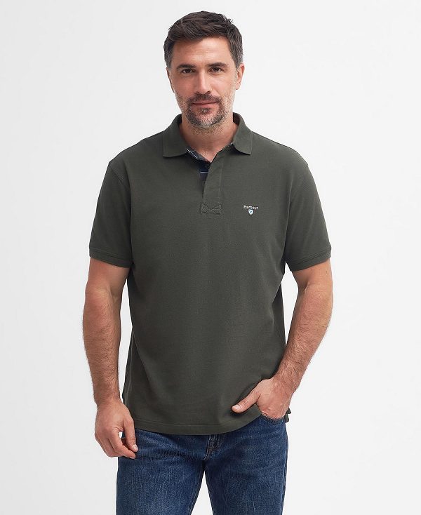 Barbour Hart Polo Shirt σκούρο Ελιά | BABO88111