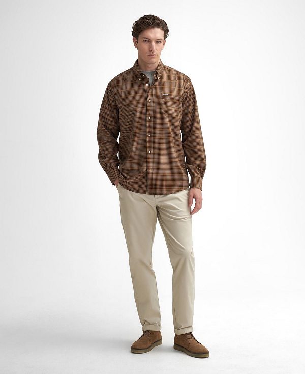 Barbour Henderson Thermo Weave Long-sleeved Shirt Μπεζ | BABO87904
