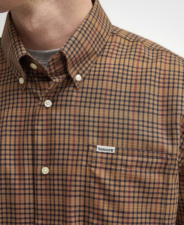 Barbour Henderson Thermo Weave Long-sleeved Shirt Μπεζ | BABO87904