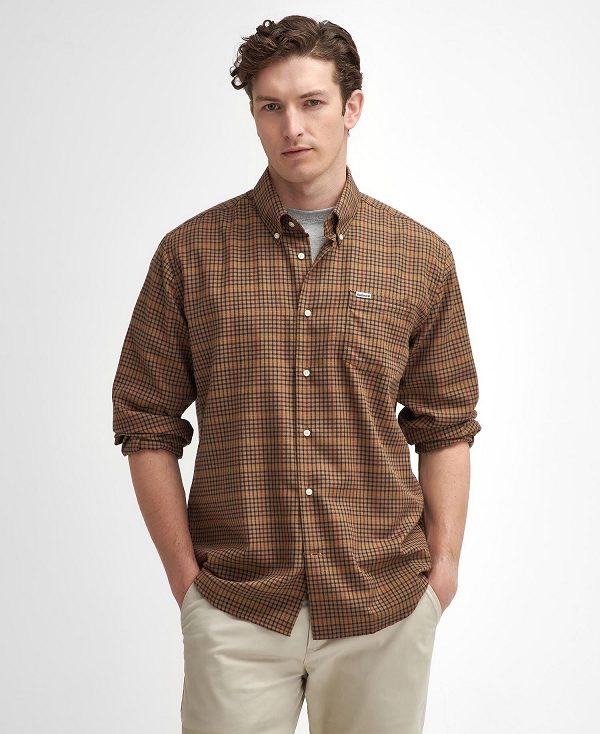 Barbour Henderson Thermo Weave Long-sleeved Shirt Μπεζ | BABO87904