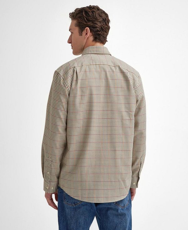 Barbour Henderson Thermo Weave Long-sleeved Shirt Μπεζ | BABO87907