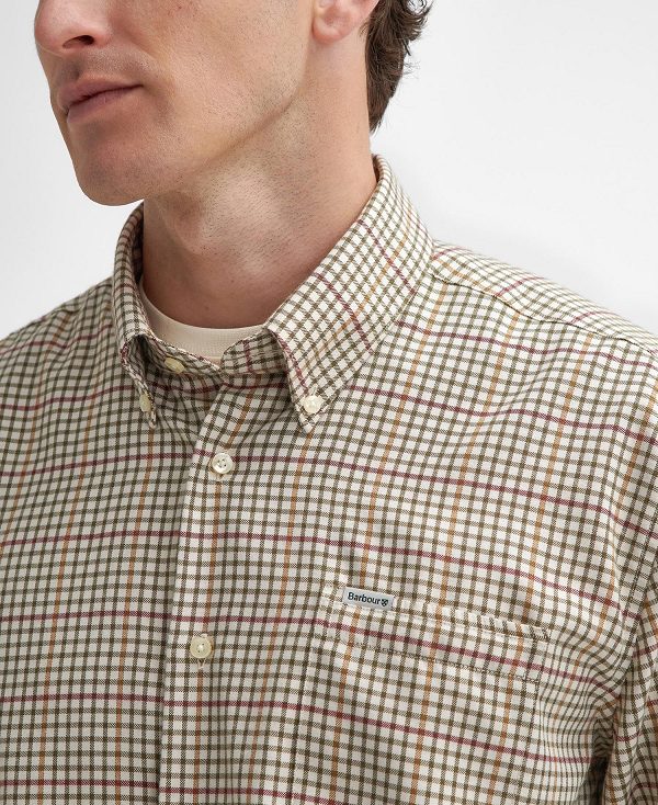 Barbour Henderson Thermo Weave Long-sleeved Shirt Μπεζ | BABO87907