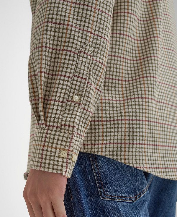 Barbour Henderson Thermo Weave Long-sleeved Shirt Μπεζ | BABO87907