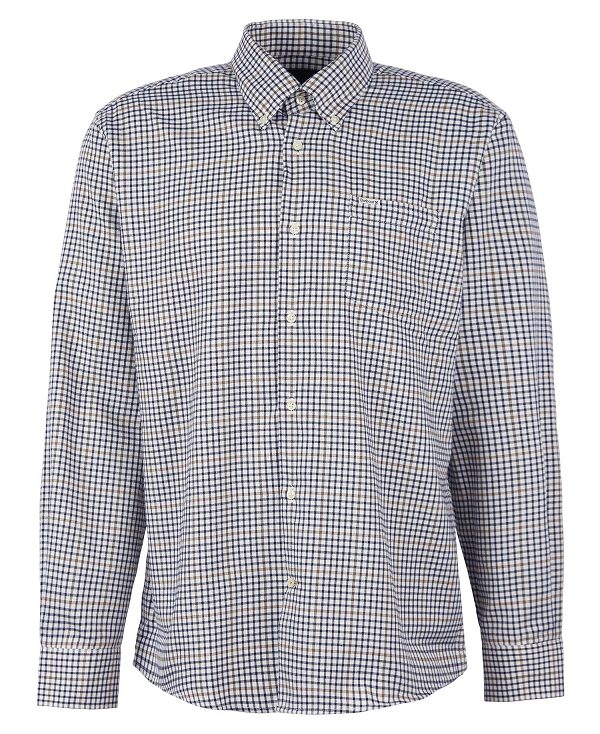 Barbour Henderson Thermo Weave Shirt ασπρα | BABO87902