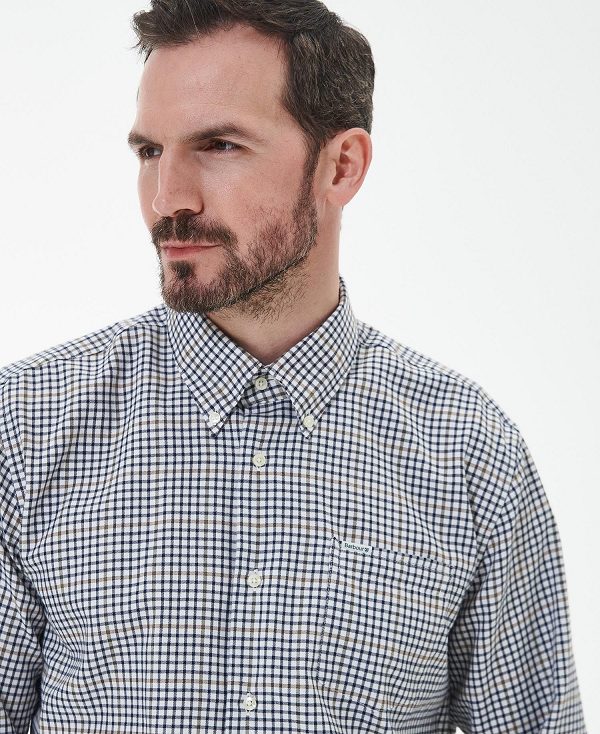Barbour Henderson Thermo Weave Shirt ασπρα | BABO87902