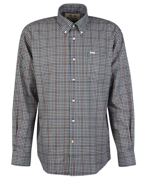 Barbour Henderson Thermo Weave Shirt βαθυ γκρι | BABO87906